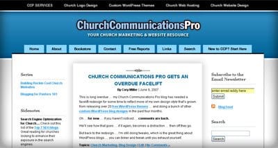 church communications pro blog redesign