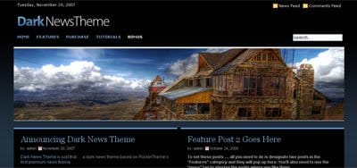 dark news wordpress theme