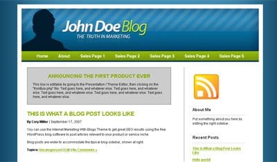 internet marketing sales page wordpress theme