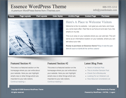 blue wordpress theme