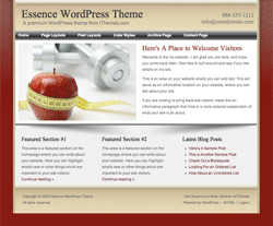 red wordpress theme